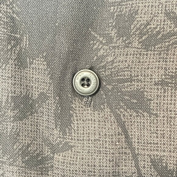 Nat Nast Hawaiian Camp Shirt Mens Size XL Brown Silk Cotton Tropical Palm Print - Picture 3 of 11